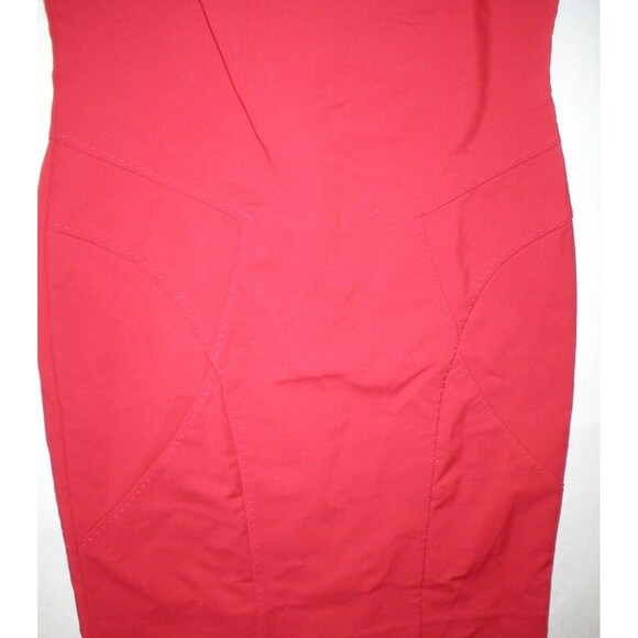 New Womens NWT Designer Paperwhite Collection Red Dress 12 Sheath Seamed Office - Picture 4 of 7